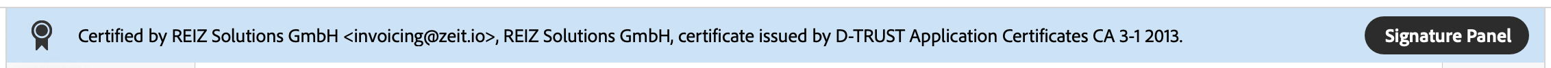 Anzeige von Signatur im Acrobat-Reader