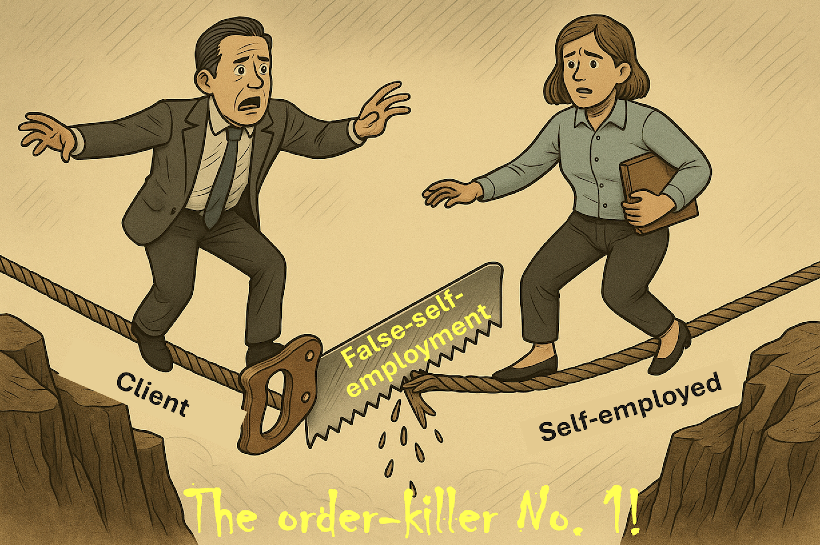 Illustration on the topic of bogus self-employment